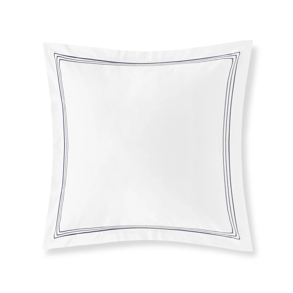 Alvorada midnight euro pillocase sham on a white background