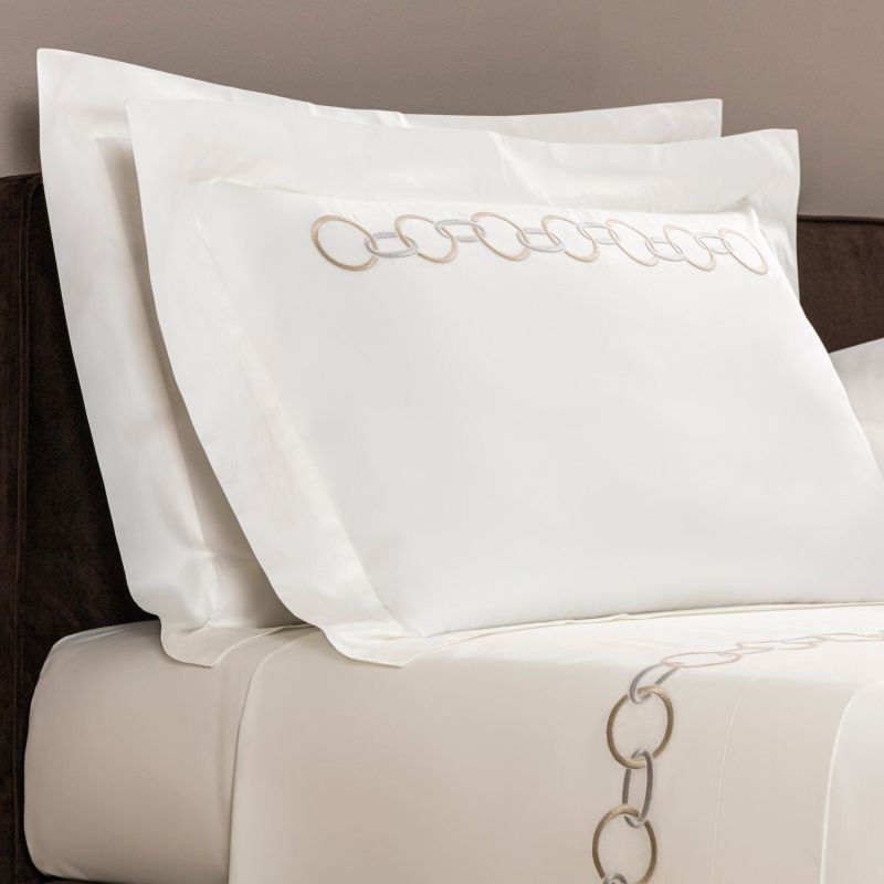 Links Embroidered Pillow Case Sham